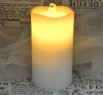 Rechargeable Wave Top Flameless LED Candle Fountain With 3D Battery - Image 4