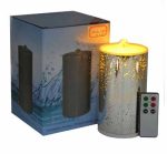 3D Glass Spot Flameless Candle Fountain With Lithium Battery - Image 4