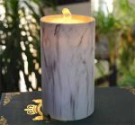 Rechargeable Flameless Candle Fountain With Plastic Imitation Marble - Image 3