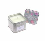 Personalised Hand Poured Scented Tin Candles In Square Tin Can - Image 2