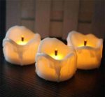 Flameless Yellow Flicker Tear Wax Drop Candle Mini Battery Operated Tea Lights New Arrive Realistic Led Tea Light Candle - Image 2