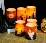 Real Wax Holiday Decor Yellow Flickering Led Candle/Halloween Led Candle With Printing - Image 5
