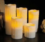 3pcs/Set Ivory Led Candles Battery Operated Real Wax Flickering Flame LED Candle Christmas Home Decoration Set With 2 Key Remote - Image 4