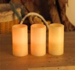 3pcs/Set Ivory Led Candles Battery Operated Real Wax Flickering Flame LED Candle Christmas Home Decoration Set With 2 Key Remote - Image 3