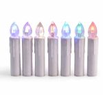 12pcs Yellow Light Flickering LED Taper Candles White Realistic Wax Drip LED Taper Candles - Image 2