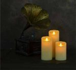 3" X 8" Wave Top Flameless Moving Flame Led Candles