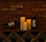 3" X 4" Remote Control Moving Flame LED Pillar Candle - Image 4