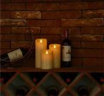 3" X 4" Remote Control Moving Flame LED Pillar Candle - Image 3