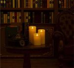 3" X 4" Remote Control Moving Flame LED Pillar Candle - Image 2