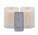 3.5" X 7" Battery Moving Flame Led Pillar Candles With Timer - Image 2