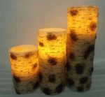 Remote Ready Amazing Flameless Candle Birch Bark Triple Timer - Image 3