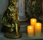 3.5" X 5" Battery Operated Moving Flame Led Pillar Candles With Timer And Remote - Image 5