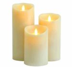 3.5" X 5" Battery Operated Moving Flame Led Pillar Candles With Timer And Remote - Image 3
