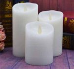 Set Of 3 Mini Flameless Moving Wick Battery Operated Artificial Led Candle With Timer 3" x 4"/5"/6" - Image 5