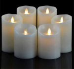 Set Of 3 Mini Flameless Moving Wick Battery Operated Artificial Led Candle With Timer 3" x 4"/5"/6" - Image 4