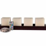 Square Ivory Led Candles/Paraffin Wax Led Candle Light Set Small Medium Big Assorted For Birthay Wedding