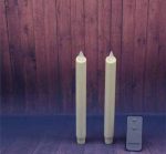 6" Moving Wick Battery Operated Led Taper Candles In Ivory - Image 4