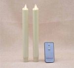 6" Moving Wick Battery Operated Led Taper Candles In Ivory - Image 2