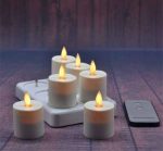 Rechargeable Moving Flame Votives Set Of 6 Tealight Candle - Image 5