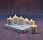 Rechargeable Moving Flame Votives Set Of 6 Tealight Candle - Image 4