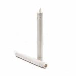 9" Dinner Moving Flame Warm Light 9 Inch Ivory Flameless Plastic Led Taper Candle With Dripped Tears Effect