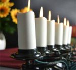 0.9" x 3" Electric Dancing Flame Pillar Flickering Christmas Tree Realistic Flameless Candle - Image 5