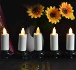 0.9" x 3" Electric Dancing Flame Pillar Flickering Christmas Tree Realistic Flameless Candle - Image 4