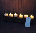 1.5" x 1.5" Remote Control Flameless Wireless Rechargeable Tealight Led Candle With Moving Flame - Image 5