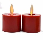 1.4" x 2" Battery Operated Warmer Moving Flame Votive Mini Led Tea Light Candle