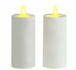 1.75" x 3" Set Of 2 Plastic Fireless Votive Candle With Moving Flame