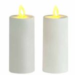 1.75" x 3" Set Of 2 Plastic Fireless Votive Candle With Moving Flame