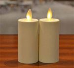 1.75" x 3" Set Of 2 Plastic Fireless Votive Candle With Moving Flame - Image 4