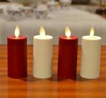 1.75" x 3" Set Of 2 Plastic Fireless Votive Candle With Moving Flame - Image 3