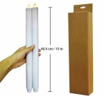 15" Battery Operated Moving Flame Led Taper Candles - Image 3
