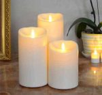 3.75" x 9" Battery Moving Flame Outdoor Water Resistant Led Candles - Image 3