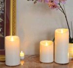 3.75" x 9" Battery Moving Flame Outdoor Water Resistant Led Candles - Image 2