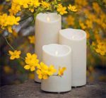 3.75" x 5" Outdoor Waterproof Plastic Moving Wick Flameless Led Candle With Timer And Remote