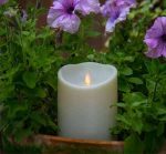 3.75" x 5" Outdoor Waterproof Plastic Moving Wick Flameless Led Candle With Timer And Remote - Image 2