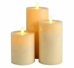 3.5" x 9" Flat Top Battery Operated Moving Wick Flameless Led Candles