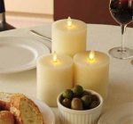 3.5" x 7" Unscented Flameless Remote Control Led Moving Wick Flat Top Candles - Image 4