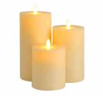 3.5" x 7" Unscented Flameless Remote Control Led Moving Wick Flat Top Candles