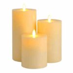 3.5" x 7" Unscented Flameless Remote Control Led Moving Wick Flat Top Candles