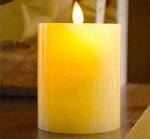 3.5" x 5" Flat Top Electric Moving Wick Flameless Paraffin Wax Led Candle Light With Remote Control For Table Decoration - Image 2