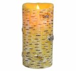 3.5" x 7" Moving Flame Led Birch Candle For Restaurant Lighting Rural Style Decoration - Image 3