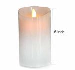 3" x 6" China Moving Wick USB Rechargeable Pillar Candle - Image 3