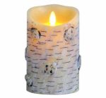 3.5" x 5" Remote Battery Operated Pillar Real Wax Scented Dancing Flame Simulation Led Artificial Tree Candle - Image 4