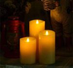 3.5" X 7" Battery Powered Dining Room Moving Real Flame-Effect Pillar Candle - Image 5