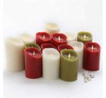 3.5" X 5"/7"/9" Ivory Colorful Real Wax Led Candle Motion Flame Battery Operated Candle