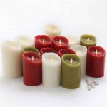3.5" X 5"/7"/9" Ivory Colorful Real Wax Led Candle Motion Flame Battery Operated Candle