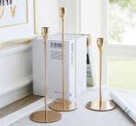 Slim Taper Candle Holder In Gold - Image 3